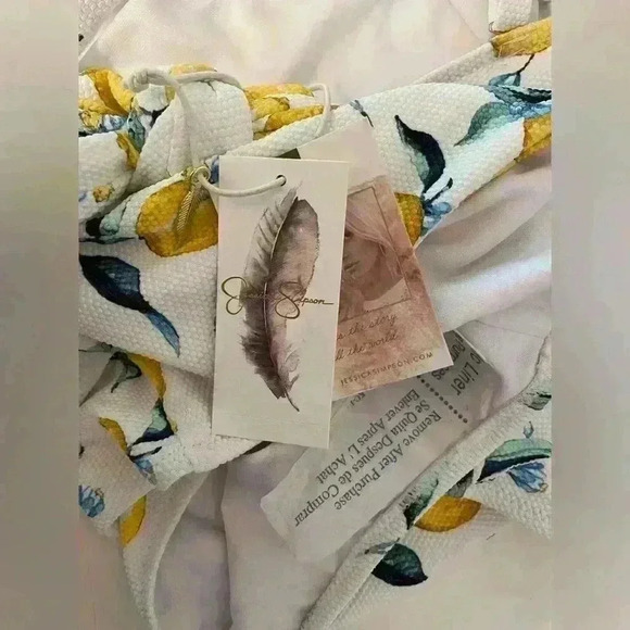 Jessica Simpson LEMONS Nice Lemons Tie-Waist One-Piece Swimsuit Size M - Picture 7 of 12